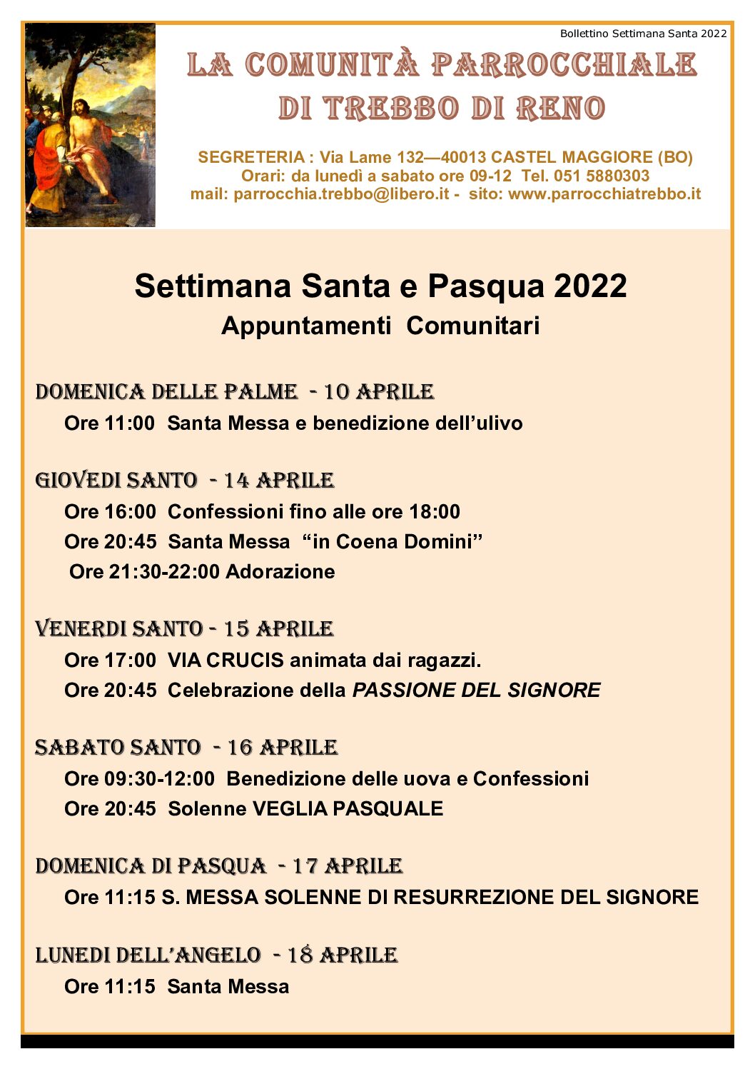 Solenni quarantore e festa della raviola – 19 e 20 marzo 2022